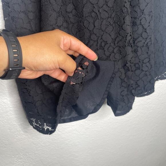 Aeropostale Womens Dress Size XS Black Floral Lace Sleeveless Short - Picture 11 of 15